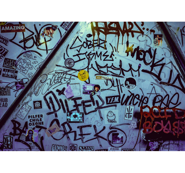 Papier peint mural art urbain Conception de mur de graffitis - TenStickers