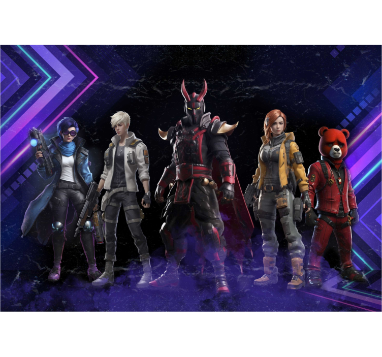 Tapisserie murale ado personnages futuristes - TenStickers