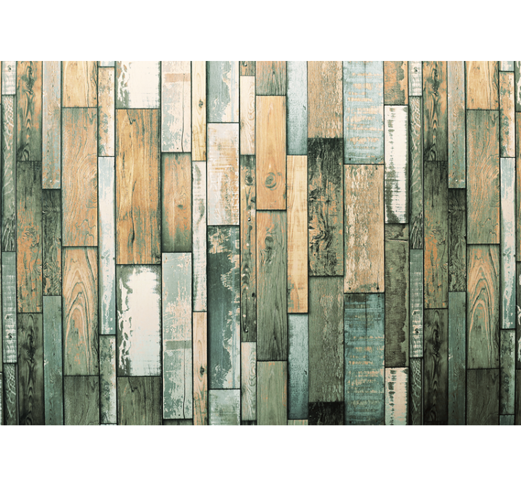Papier peint bois planches de bois - TenStickers