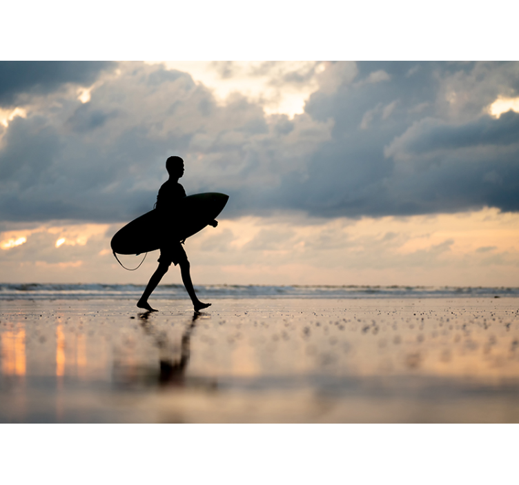 Photo murale Silhouette de surfeur - TenStickers