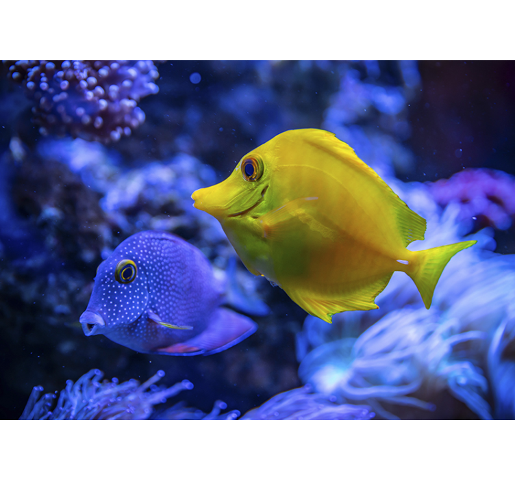 Tapisserie murale animaux scène de vie aquatique - TenStickers