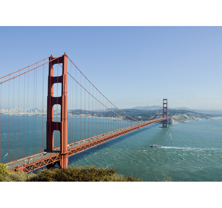 Tapisserie ville pont du golden gate - TenStickers