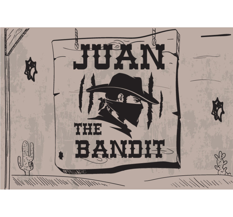 Photo murale Bandit personnalisable - TenStickers