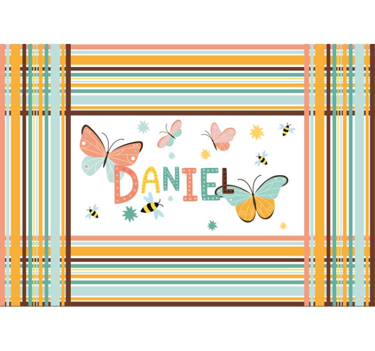 Papier peint chambre Papillons et abeilles - TenStickers