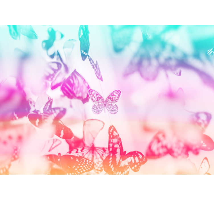Papier peint mural animaux Papillons dégradés - TenStickers