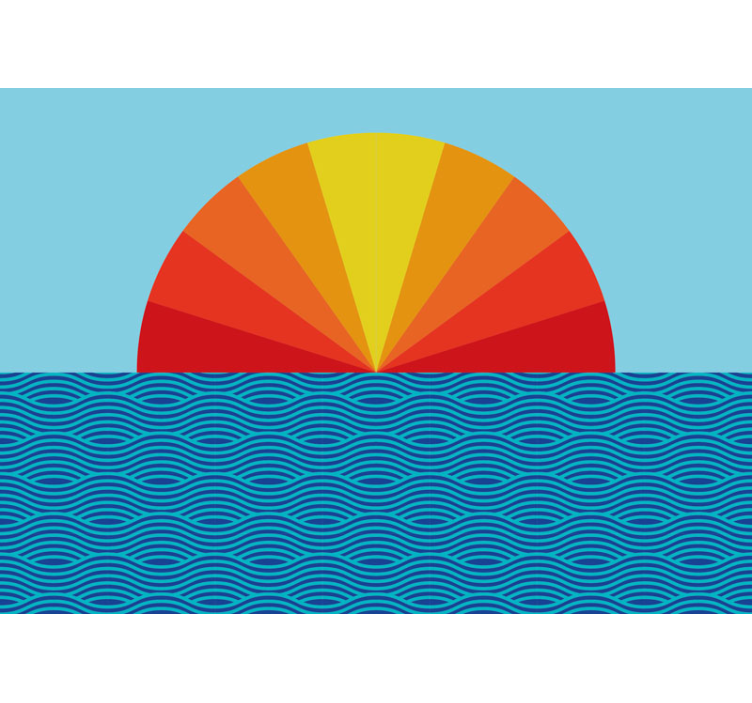 Tapisserie murale paysage conception d'horizon radiant - TenStickers