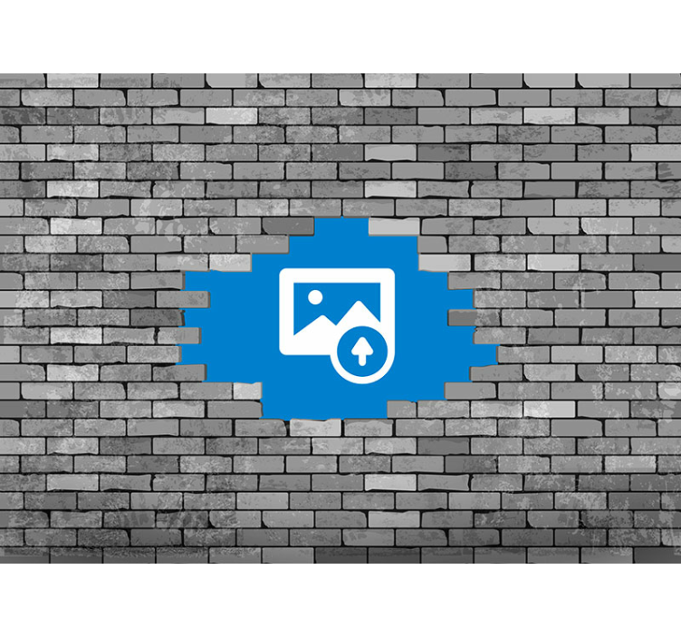 Papier peint mural Briques cassées avec photo - TenStickers