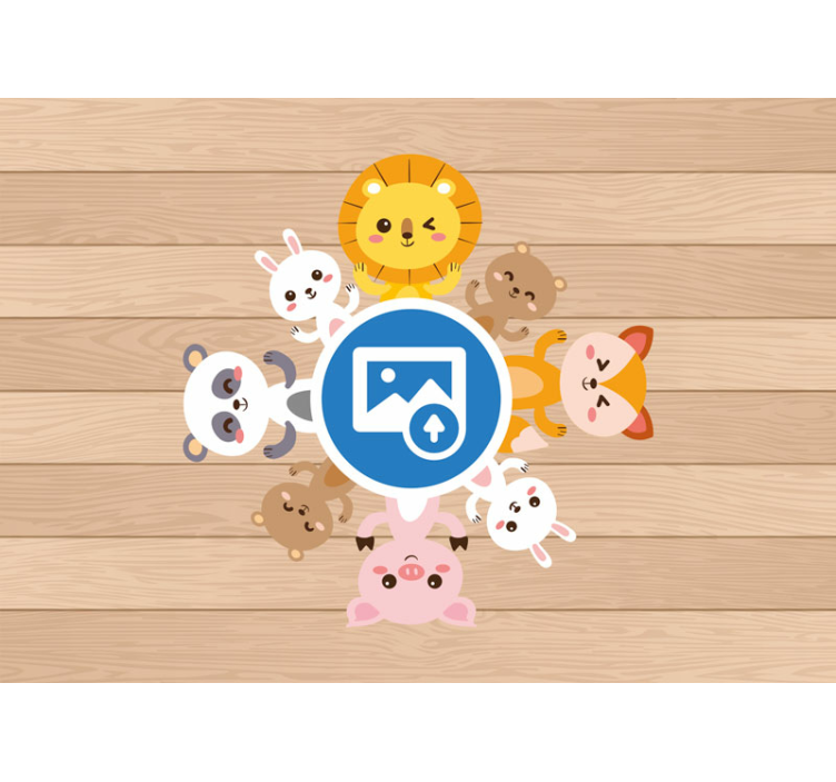 Tapisserie murale animaux amis animaux ludiques - TenStickers