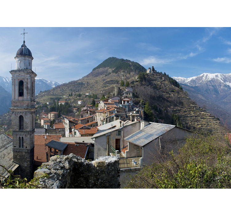 Tapisserie musique paysage de guitare acoustique - TenStickers