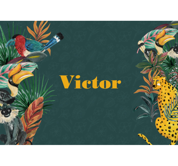 Tapisserie murale animaux expédition faune exotique - TenStickers