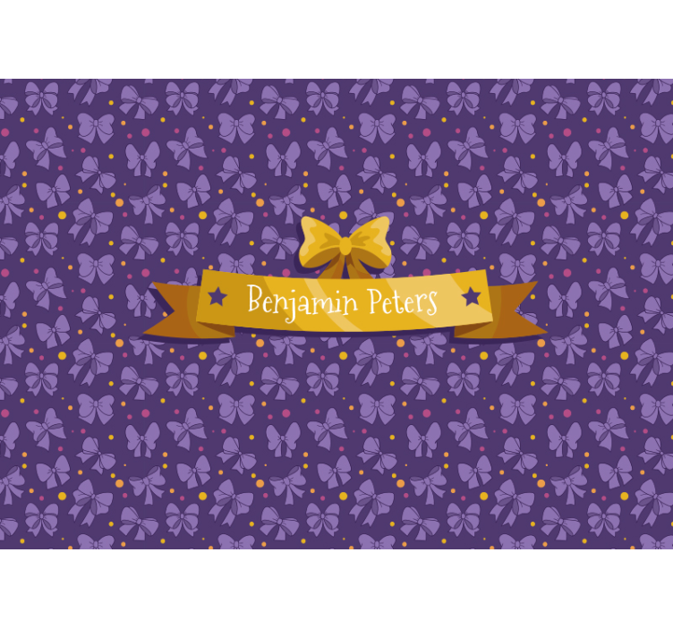 Tapisserie chambre enfant motif de nœuds violets - TenStickers