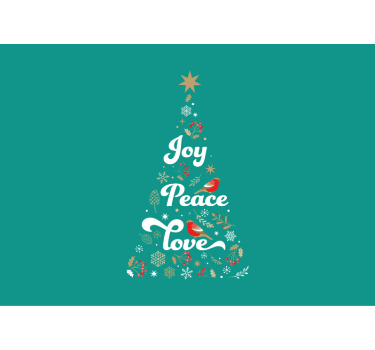 Tapisserie noel joie paix amour - TenStickers