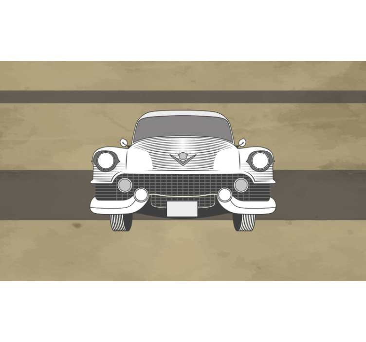 Tapisserie vintage voiture classique avant - TenStickers
