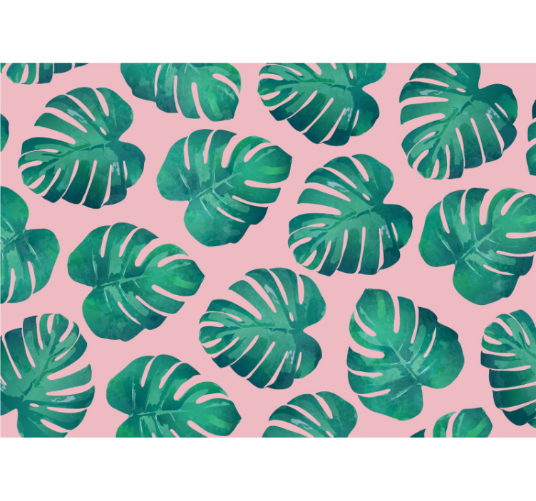 Tapisserie nature imprimé feuille tropicale - TenStickers