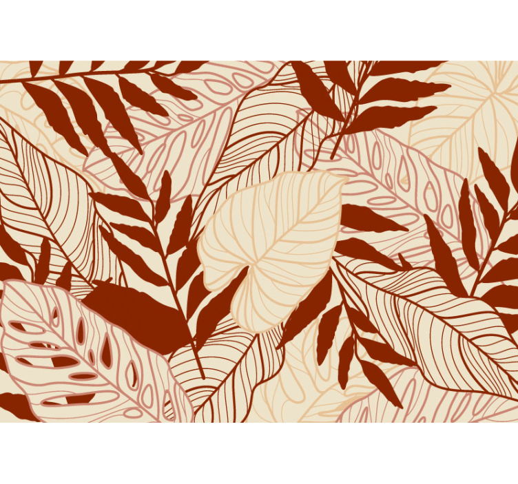 Tapisserie nature motifs de feuilles tropicales - TenStickers