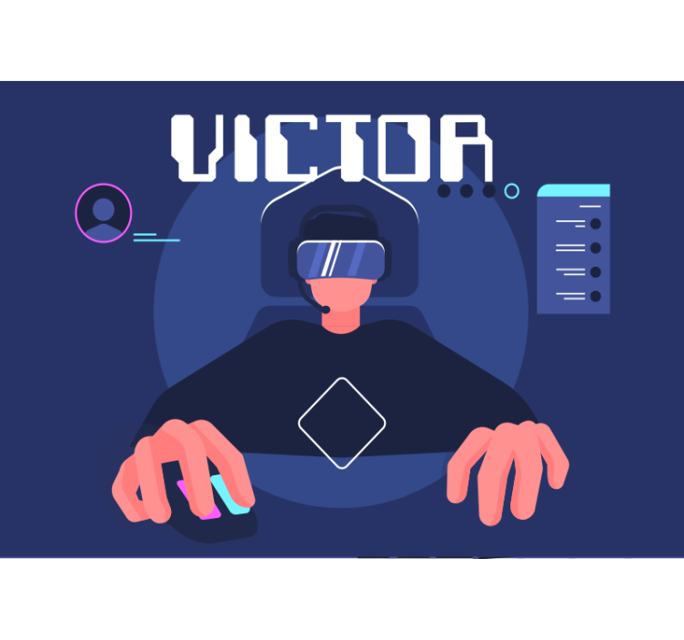 Tapisserie musique jeu de réalité virtuelle - TenStickers