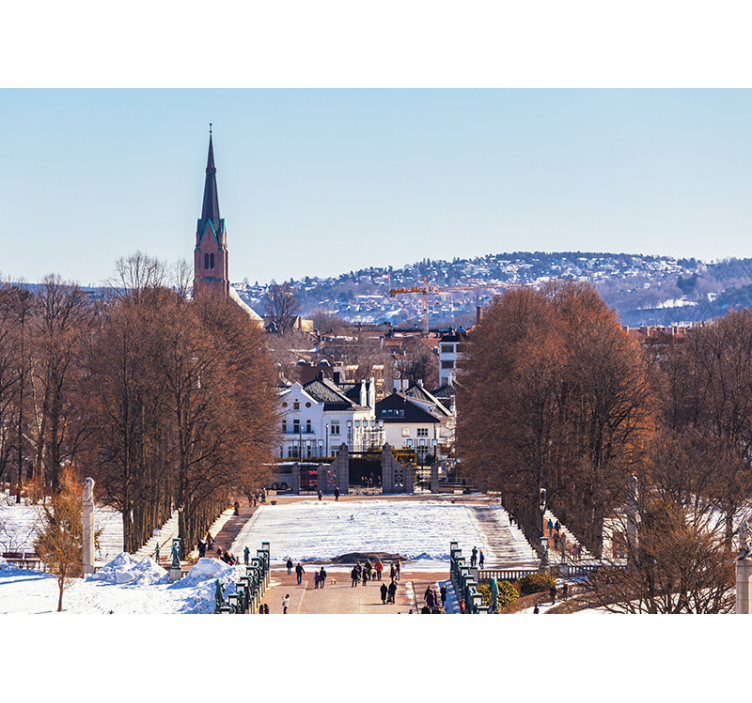 Tapisserie ville rue de ville pittoresque - TenStickers