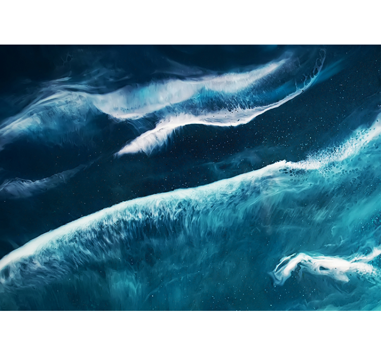 Photo murale Mer vagues en aquarelle - TenStickers