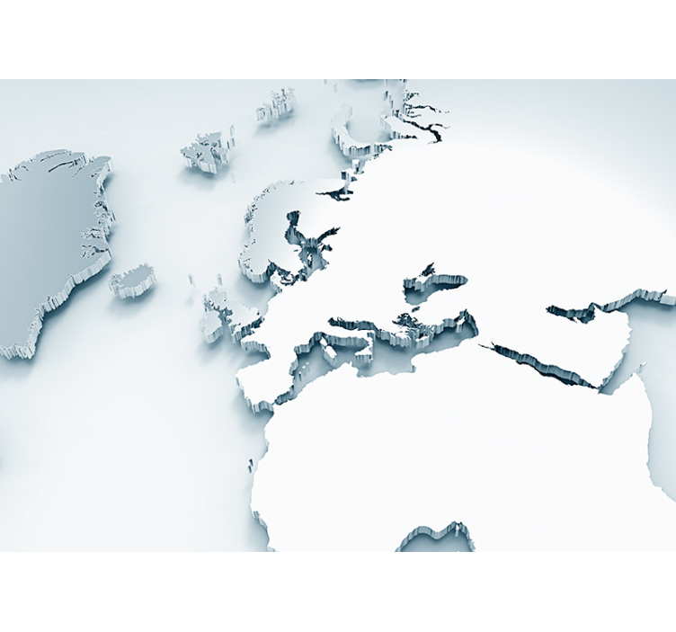 Papier peint 3D Mappemonde effet 3d - TenStickers