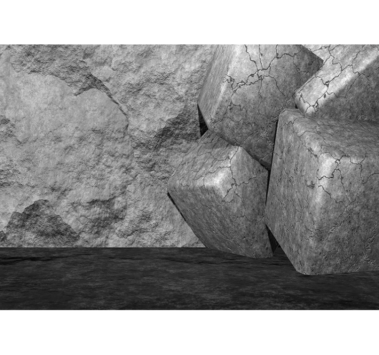 Papier peint 3D Pierre 3d abstraite - TenStickers