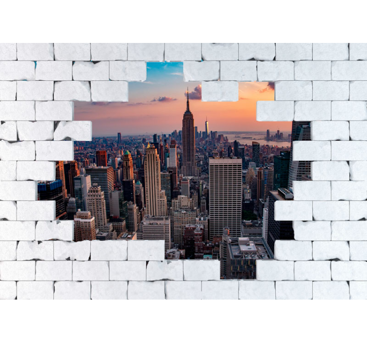 Papier peint new york Murale en pierre de new york - TenStickers