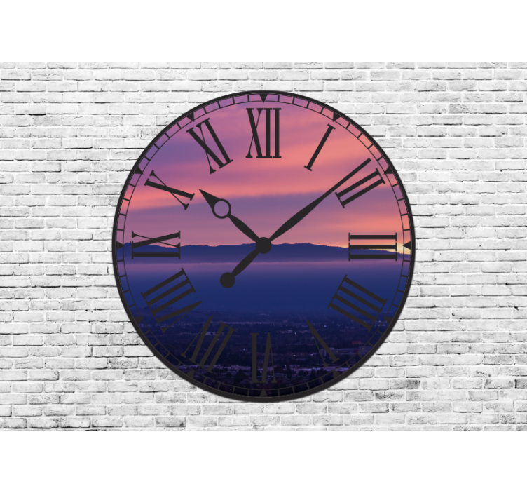 Papier peint 3D Horloge fenêtre 3d - TenStickers