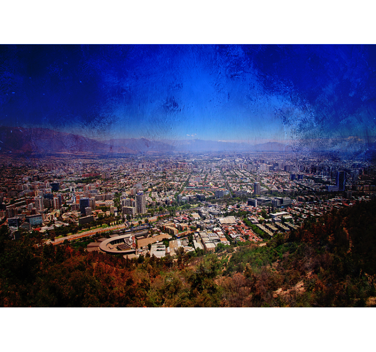 Papier peint mural montagne Santiago du chili andes - TenStickers