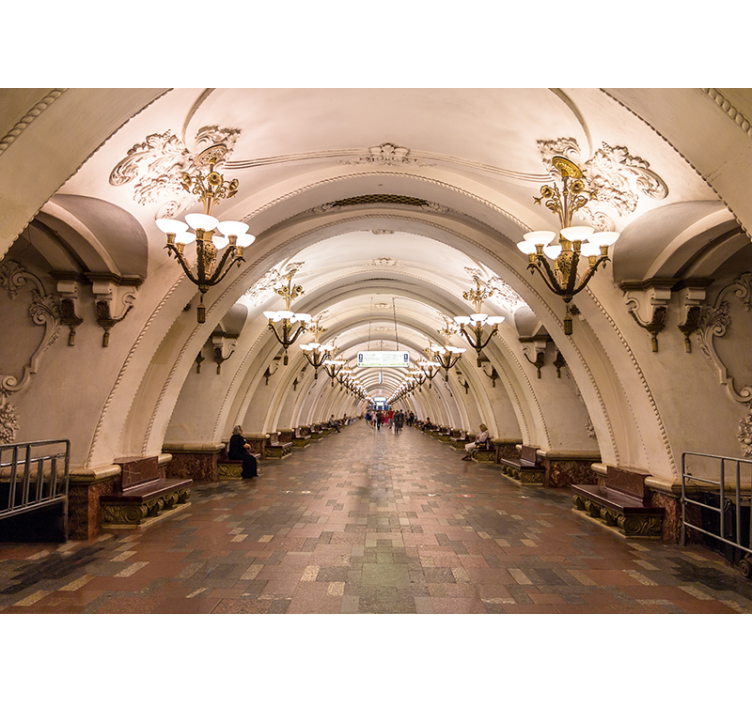 Papier peint mural de villes Métro de moscou - TenStickers