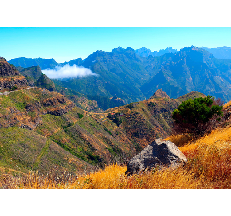 Tapisserie montagne vue majestueuse - TenStickers