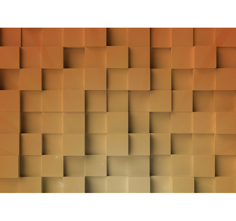 Tapisserie textures et motifs motif de cube texturé - TenStickers