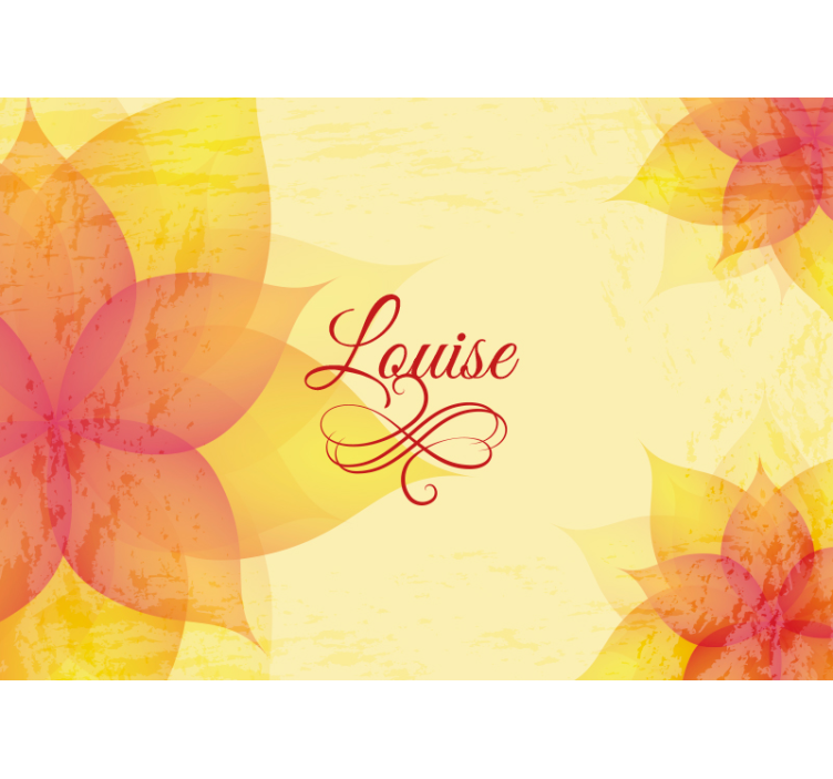 Papier peint fleuri Floral jaune péronalisé - TenStickers