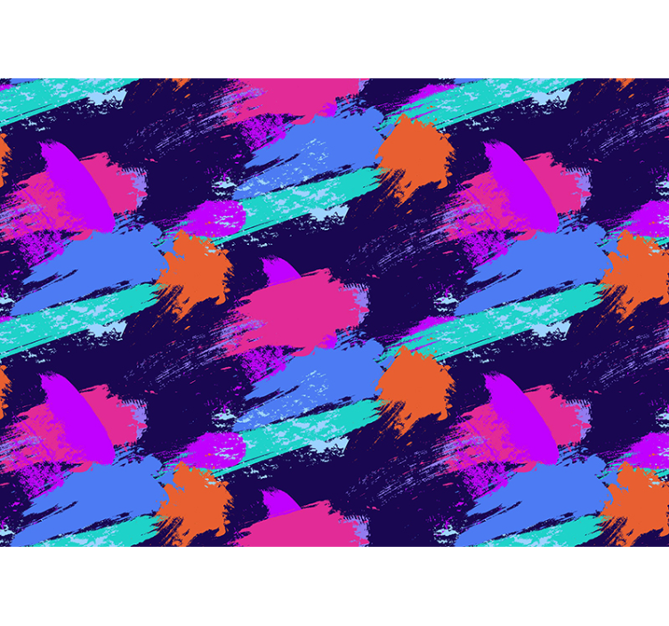 Tapisserie murale abstraite coups de pinceau colorés - TenStickers