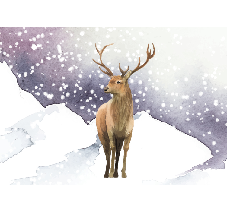 Tapisserie murale animaux scène de cerfs majestueux - TenStickers