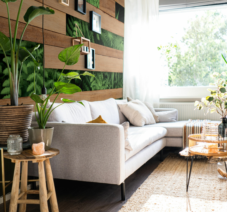 Tapisserie nature couches de verdure luxuriante - TenStickers