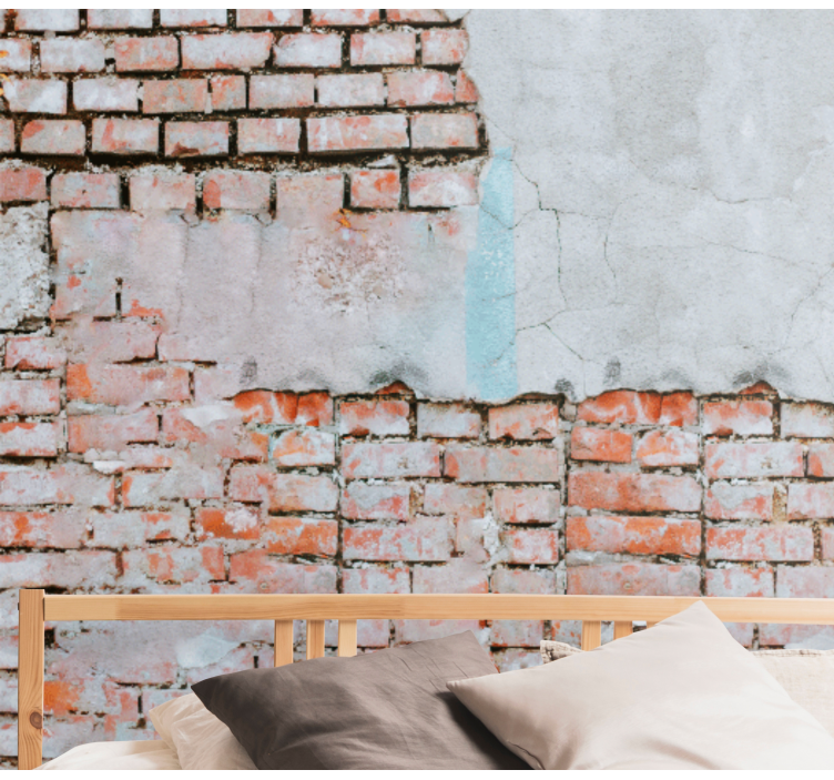 Papier peint brique Brique et béton - TenStickers