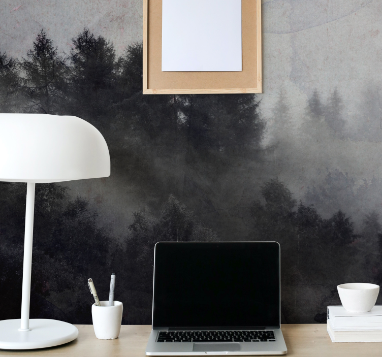 Papier peint mural forets Forêt brumeuse - TenStickers