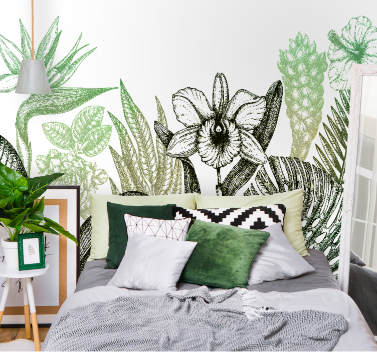 Papier peint mural forets Hortus exotique de la jungle - TenStickers