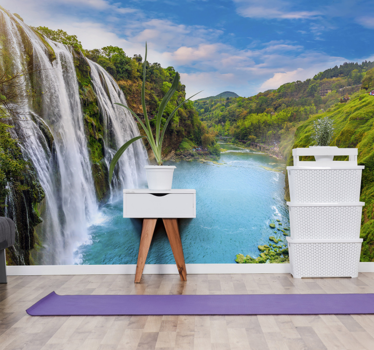 Papier peint cascade de rivière - TenStickers