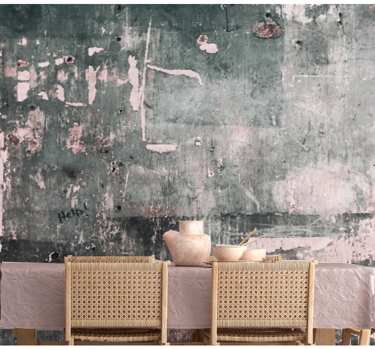 Papier peint imitation pierre Béton gris et marron - TenStickers