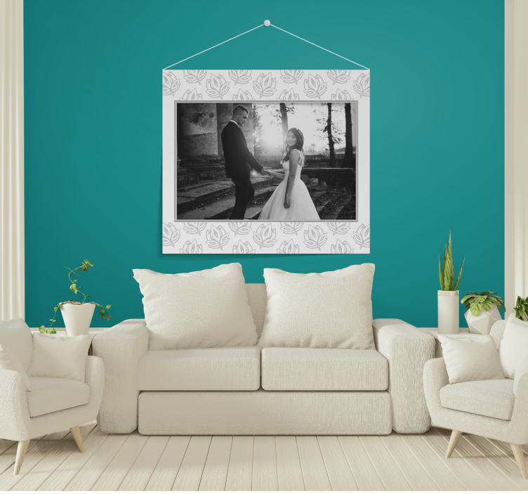 Papier peint mural Cadre mural floral - TenStickers