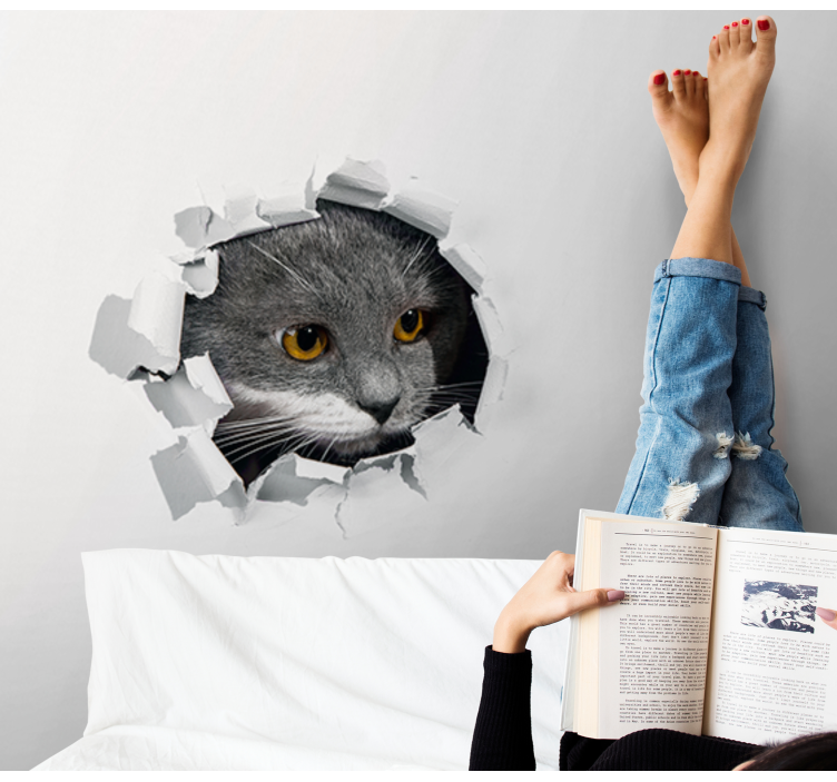 Papier peint mural d'animaux Chat mignon - TenStickers
