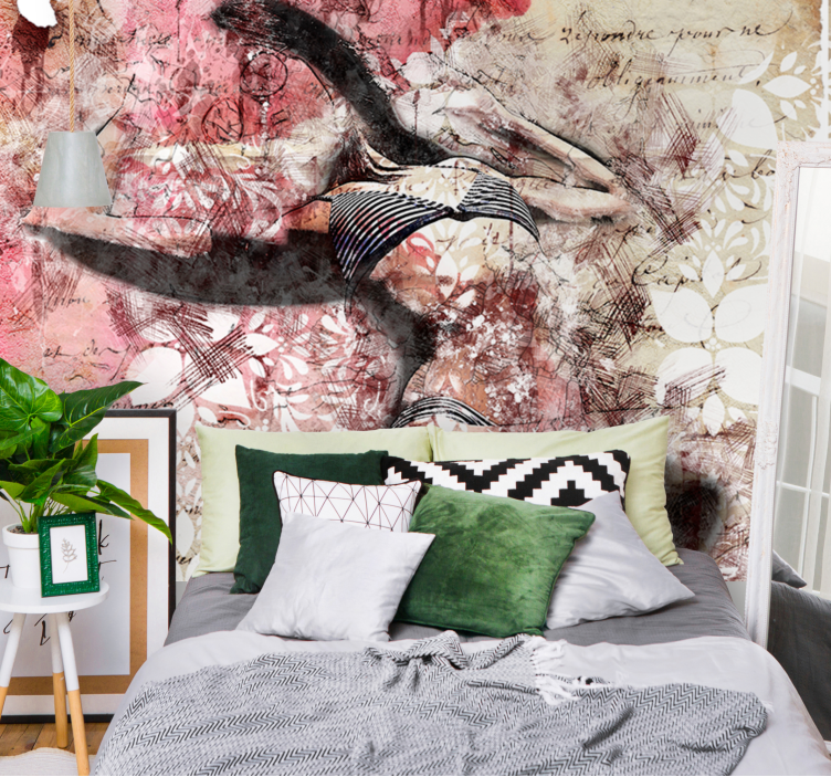 Papier peint intissé chambre adulte Collage de détails du corps - TenStickers