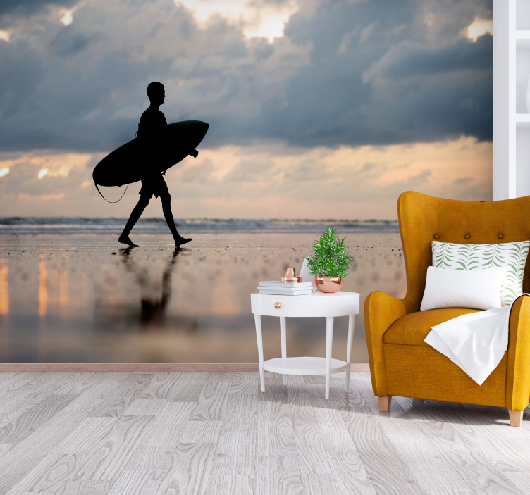 Photo murale Silhouette de surfeur - TenStickers