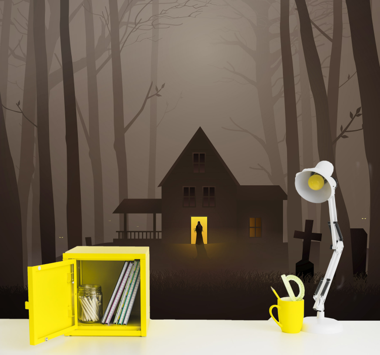 Papier peint mural Village d'halloween - TenStickers