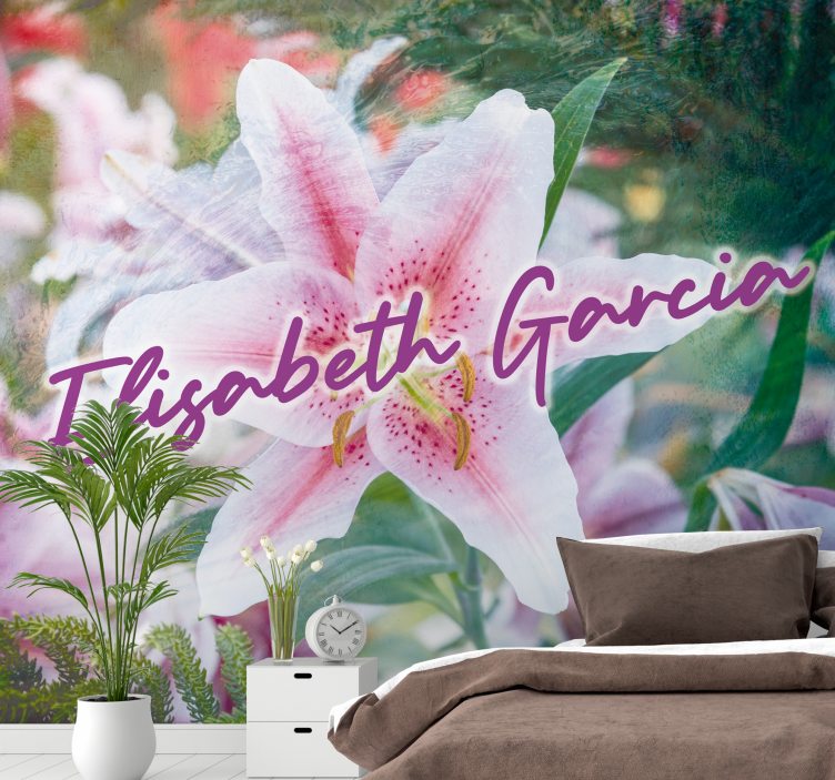 Tapisserie fleur élégance florale du lys - TenStickers