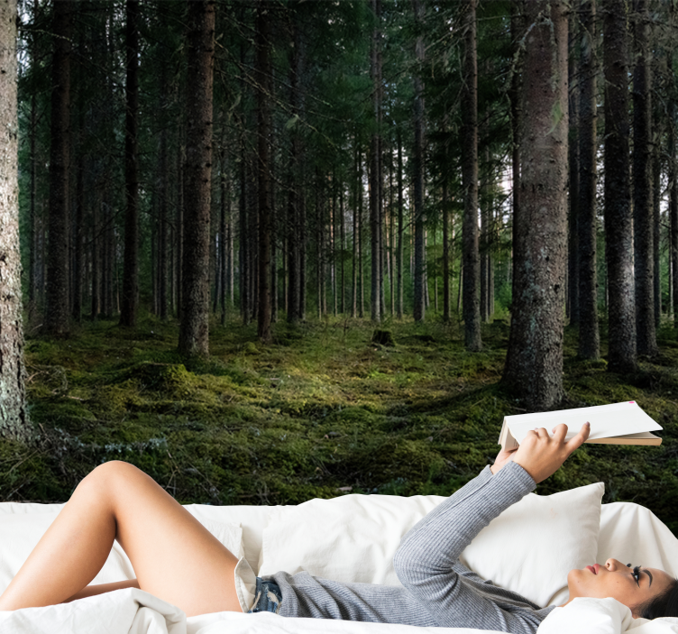 Tapisserie forêt paysage serein - TenStickers