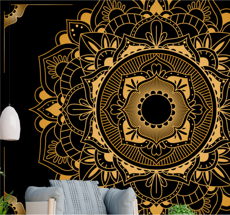Tapisserie mandala design mandala élégant - TenStickers