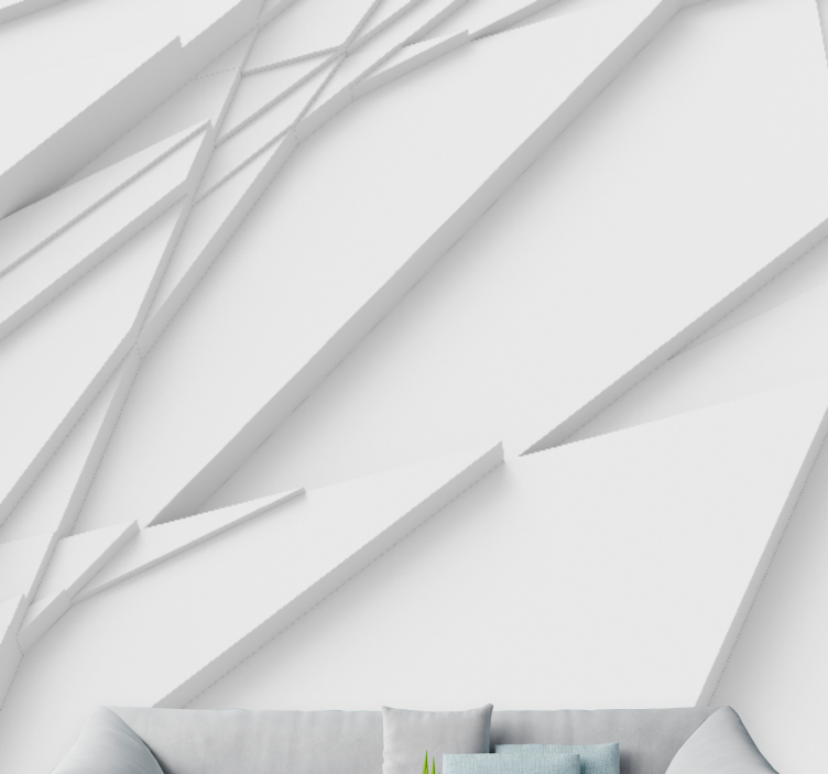 Tapisserie murale abstraite motifs géométriques superposés - TenStickers