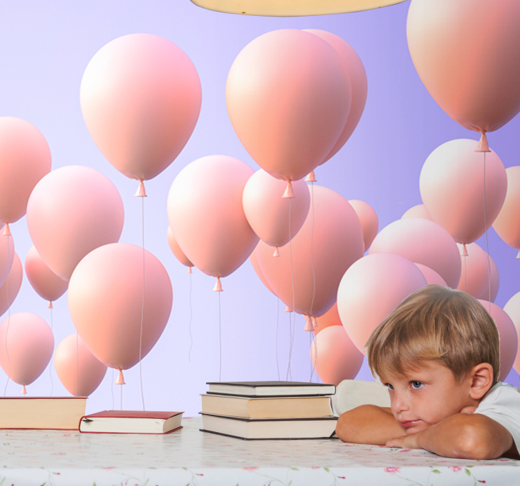 Tapisserie murale amour moments joyeux de ballons - TenStickers