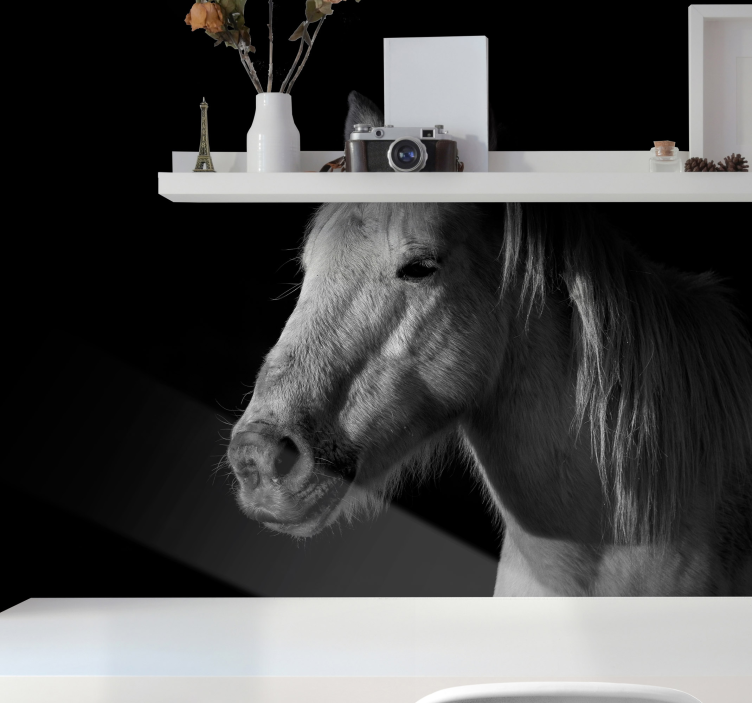 Tapisserie murale animaux portrait de cheval majestueux - TenStickers